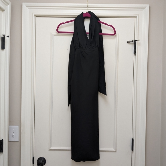NWT Black Midi Halter Dress - Picture 2 of 4